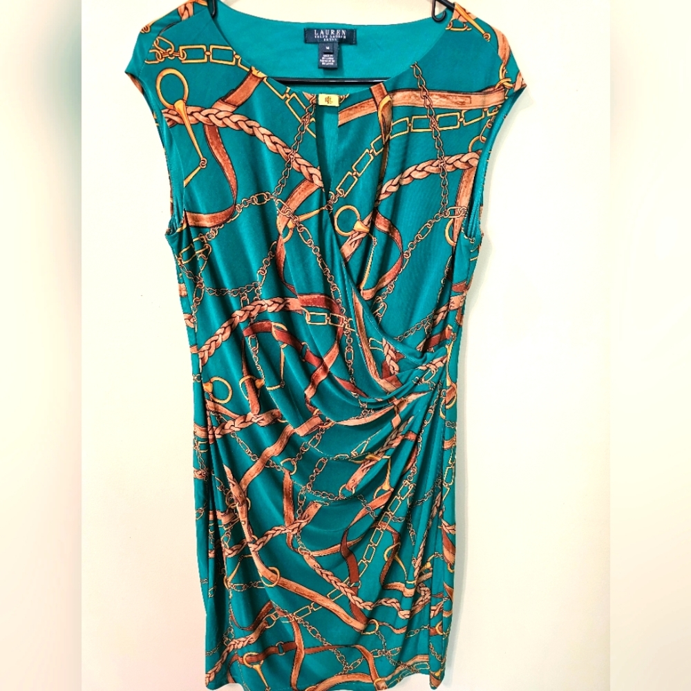 Lauren Ralph Lauren Chain Pattern  Coctail dress Size 14
